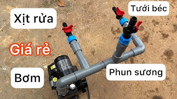 1 bộ bơm tưới cây ngon - bổ - rẻ, đa chức năng: phun sương, phun mưa tự động, xịt rửa cầm tay