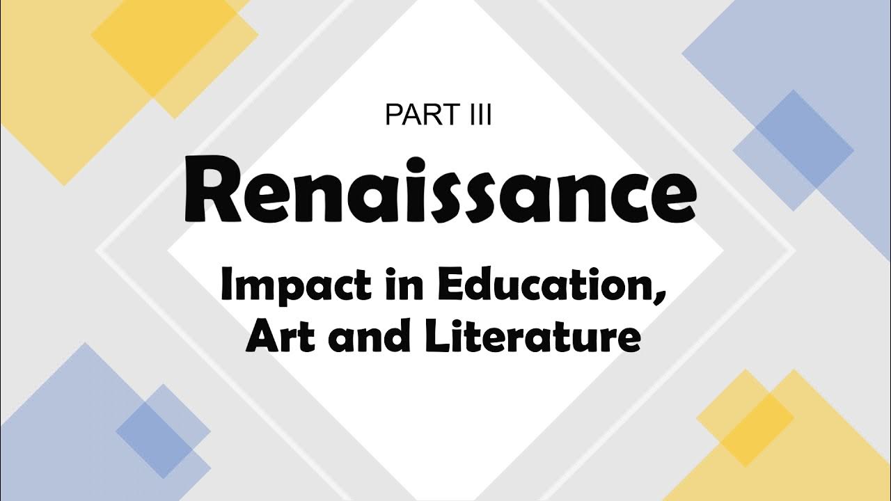 Renaissance (Origin and Impact) explained in Tamil YouTube
