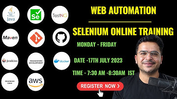 Selenium Online Training - New Batch Starting From 17th July 2023