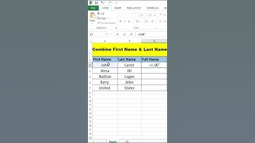 Combining cells in excel  concatenation #excelfunctionsguide #formula #shortsvideo #shortsviral