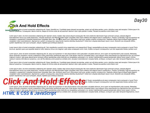 Click And Hold Effects