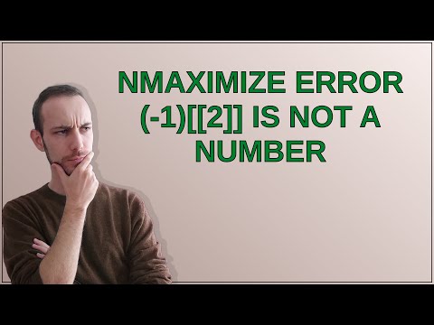 Mathematica: NMaximize error (-1)2 is not a number