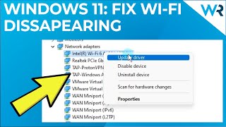 how to fix a missing wi-fi option in windows 11 in 2024