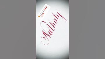 Copperplate calligraphy, tutorial: how I write your name #nathaly
