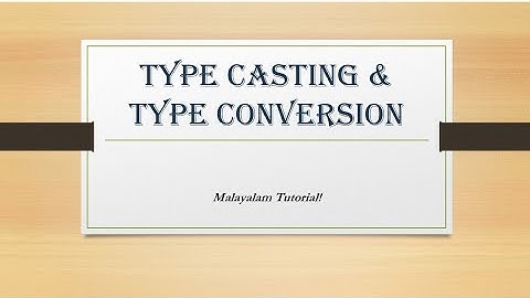 Type Casting | Type Conversion | Data Types | Java programming | Java | OOP | Malayalam Tutorials