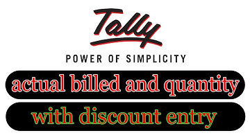 actual and billed quantity in tally | actual and bill quantity in tally erp 9 | actual bill quantity