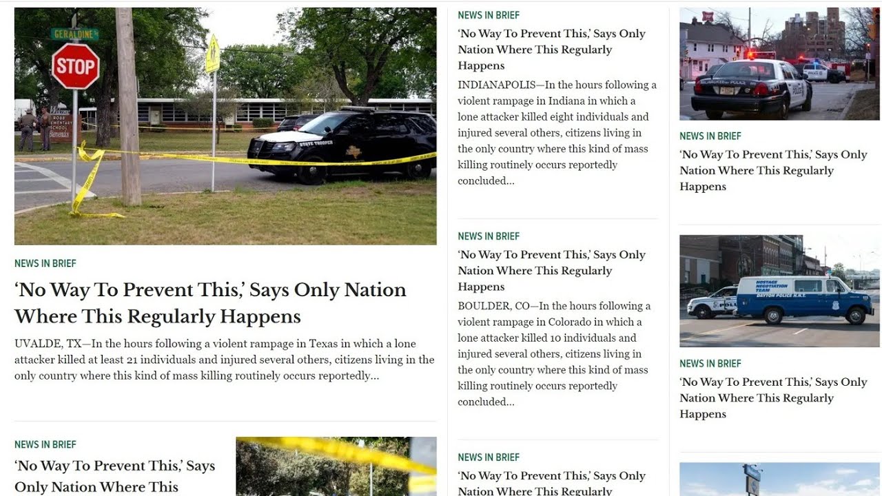 'The Onion' has republished a grim headline about mass shootings ...