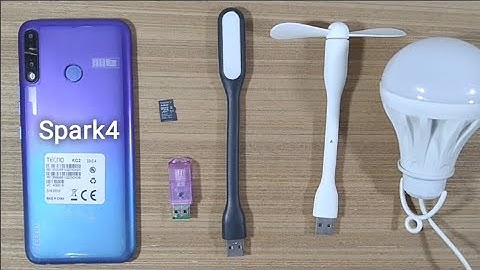 Tecno Spark 4 OTG Test || USB light Test || USB Fan Test|| USB LED Blub Test ||