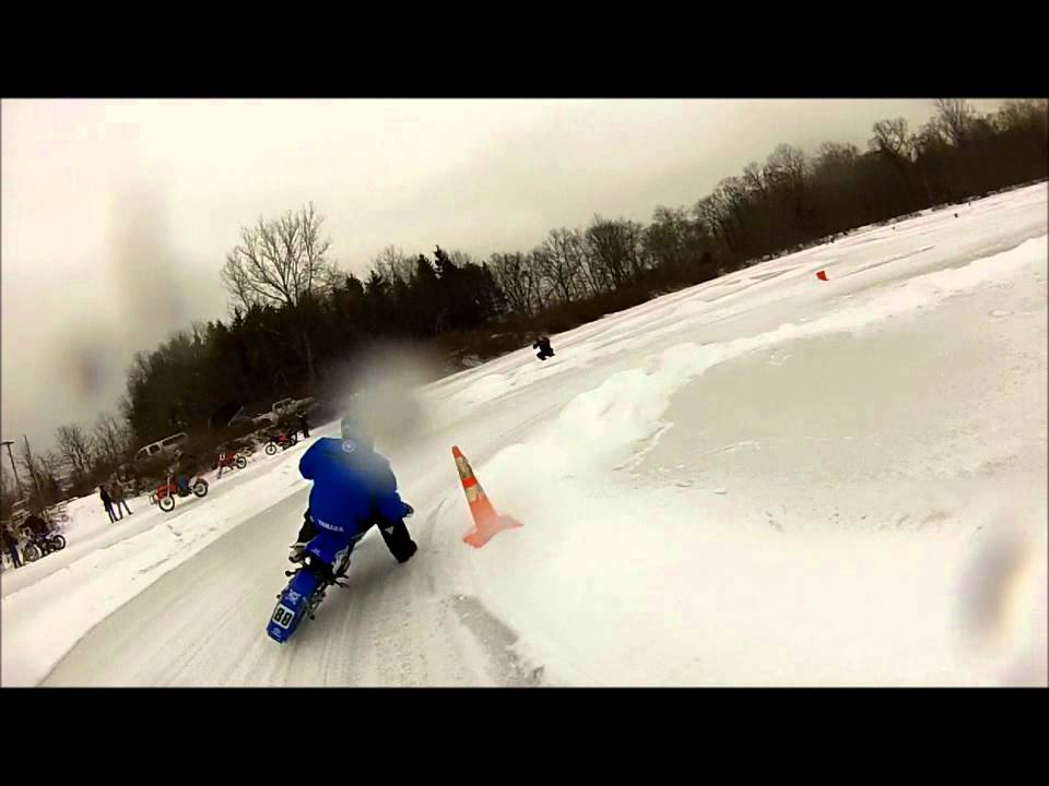 Pocono Ice Riders at MCCR 02 08 15 Motorcycle Ice Racing - YouTube