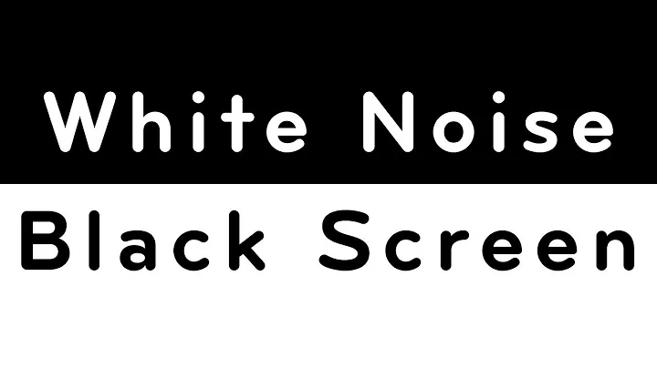 White Noise Black Screen for Studying, Focus, Rela...