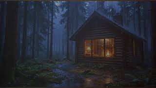 Midnight Rain in the Pine Forest | 10 Hours of Natural Sleep Sounds