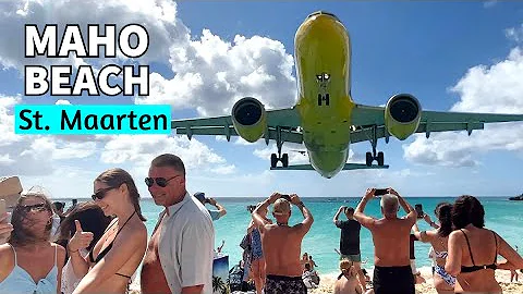 MAHO BEACH, St. Maarten / Plane Spotting