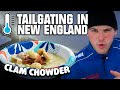 Cooking Clam Chowder at Patriots Bills Tailgate Week 15 | Tasty Tailgating