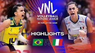 🇧🇷 BRA vs. 🇮🇹 ITA - Highlights Week 3 | Women&#39;s VNL 2023