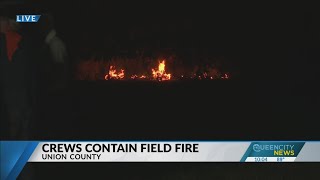 Crews contain brush fire in Union County