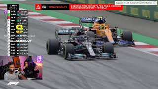 Lando Norris reacts to Lewis Hamilton overtaking him at Austrian GP: I let him pass here