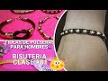 3 IDEAS💡 de PULSERAS De CUERO Para HOMBRE👨‍💼 Paso A Paso ~ Bisuteria Clase 81