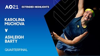 Karolina Muchova v Ashleigh Barty Extended Highlights | Australian Open 2021 Quarterfinal