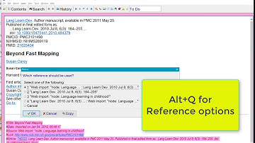 References processed only when the article is found to be great (SuperMemo 17)