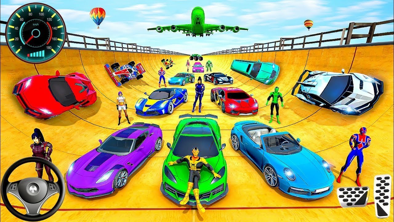 Superhero Car Stunts Mega Ramp Racing - Impossible GT Car Driving Tracks 3D - Android GamePlay #4