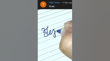 Tejal - Beautiful name in Cursive writing | Cursive writing for beginners | #shorts