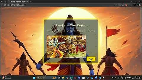 Building a Digital Ramayana: Interactive Storytelling with HTML, CSS, & JavaScript