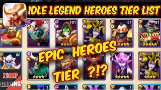 Idle Legend Heroes Tier List #2 - Idle Legends Tier List Idle Legend 3D Auto Battle RPG Idle Legends