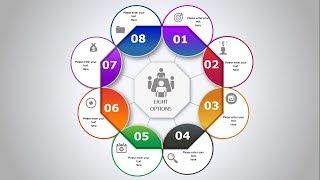 Make 8 options circular infogrpahic PowerPoint slide design