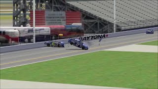 2005, Rusty wallace near flip (Big one) @ Daytona NR2003 Reenactment