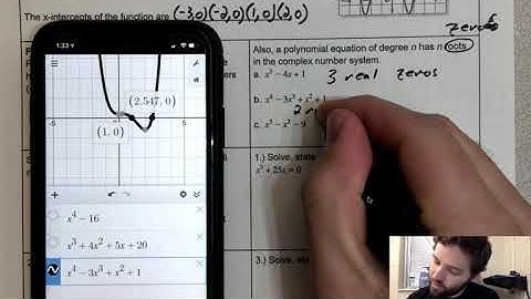 Algebra II - 4.9 - Roots and Zeros (part 1)