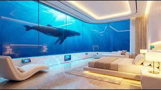 Underwater Villa 2090 | Futuristic Luxury Home Beneath the Sea | Relaxing Sci-Fi Ambience 4K