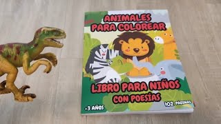 Dino Marino y el libro animales para colorear para niños con cuentos infantiles y poesías