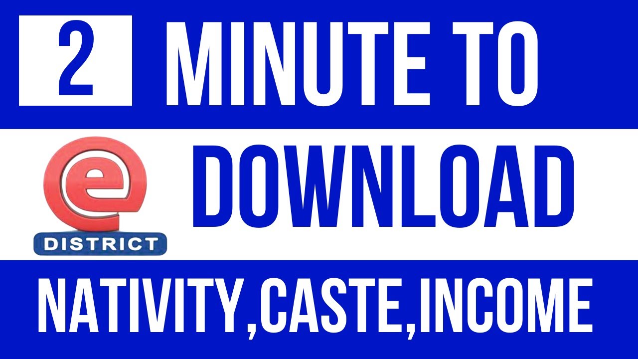 How To Download Nativity Income Caste Certificates E district 