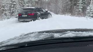 Audi A6 C6 3.0 TDI Allroad Quattro & Audi A6 C7 3.0 TDI Allroad Playing in snow! Watch till the end