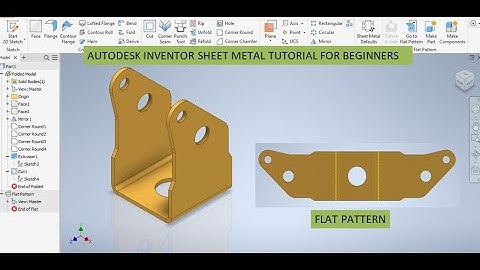 Sheet Metal Modelling In Autodesk Inventor for Beginners || Sheet metal Part modelling in Inventor3d