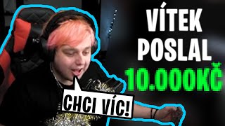 POSLAL PENÍZE NEVDĚČNÉMU STREAMEROVI!!! | Morry REAGUJE na @VitekVencl