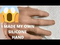 HOW TO MAKE SILICONE HAND~MY FIRST NAILS PRACTICE HAND