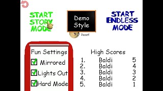 Baldi's Basics Classic Remastered - Demo Style with all Fun Settings