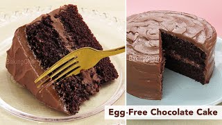 EGG-FREE CHOCOLATE CAKE with creamy Brazilian CHOCOLATE FROSTING