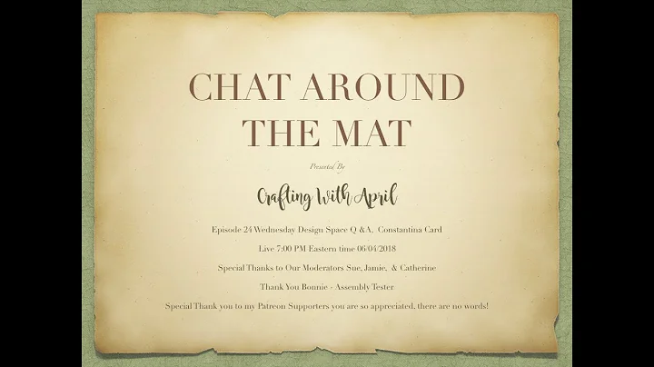 Chat Around the Mat Constatina Card