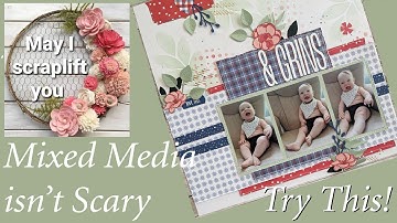 Mixed Media Scrapbook Layout CTMH Hello Darlin Creating a companion page