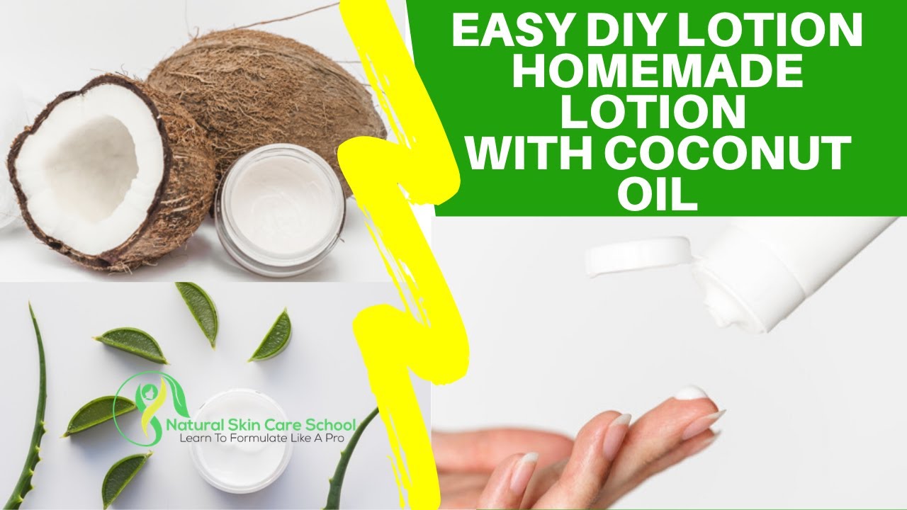 Easy Homemade Lotion With Coconut Oil - How To Make Lotion Without Beeswax - YouTube