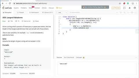 Leetcode - 409. Longest Palindrome - Java