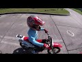 8 Year old rides with Pack (Crf 110)