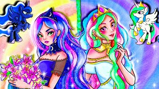 MY LITTLE PONY Celestia & Luna Princess | 마이 리틀 포니 공주 셀레스티아와 루나 | 재미있는 스톱 모션 만화 | Annie Korea