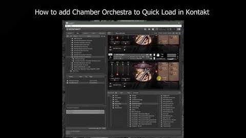 Adding Kontakt Libraries to Quick Load Menu