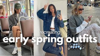 recreating pinterest outfits for march (spring 24' trend inspo)