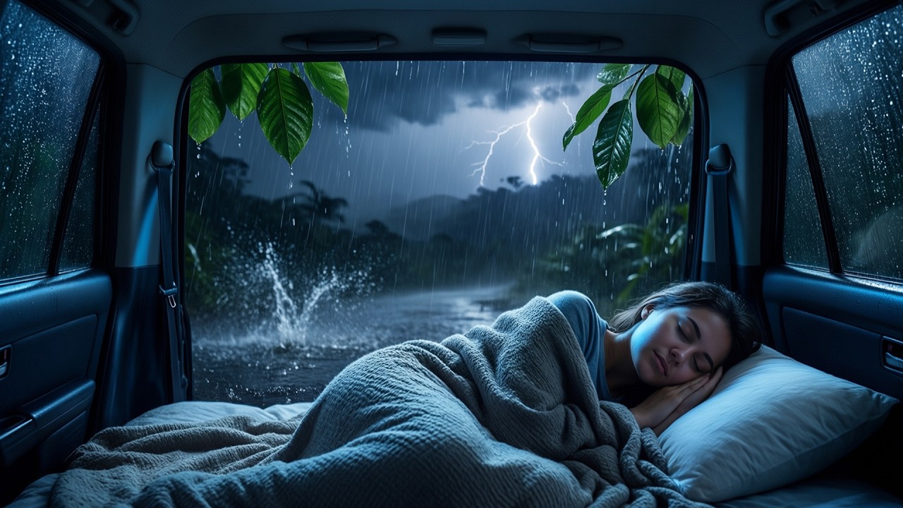 Dormez en 5 minutes avec ce merveilleux bruit de pluie dans la forêt brumeuse la nuit