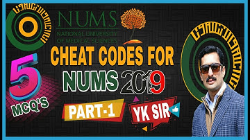 NUMS 2019 //Chemistry mcq