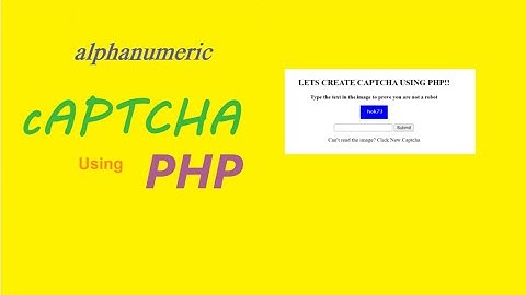 Generate alphanumeric captcha using PHP